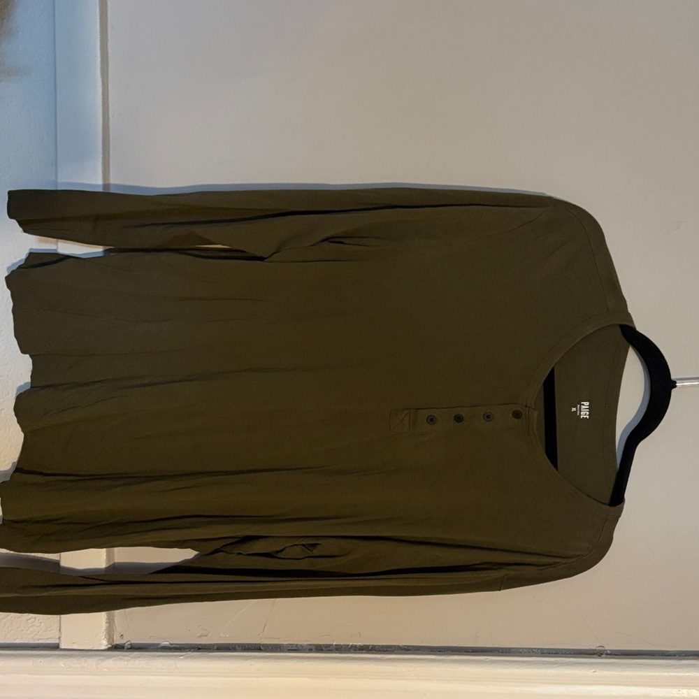 PAIGE Dark Olive Long Sleeve Henley